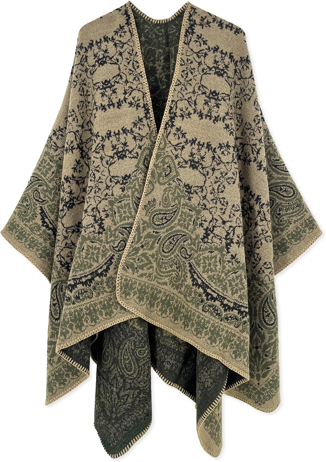 Beautiful Nomad Women's Retro Style Poncho Cape Boho Shawl Wraps