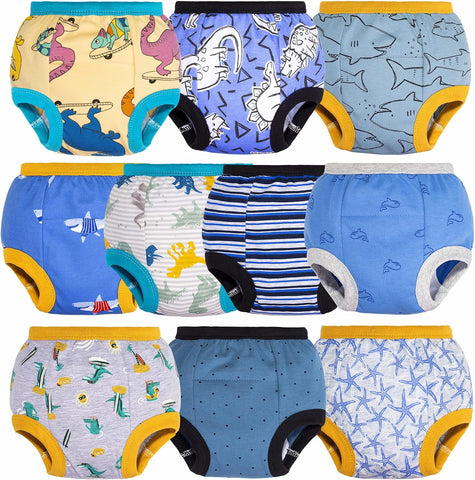 BIG ELEPHANT Toddler Potty Training Underwear, 100% Cotton for Boys & Girls