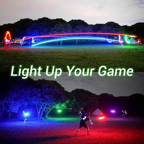 TOSY Flying Disc - 16 Million Colors RGB or 36 LEDs, Extremely Bright, Smart Modes, Camping Essentials for Teens/Kids/Adults/Men/Boys/Girls, Auto Light Up, Rechargeable, Waterproof, 175g