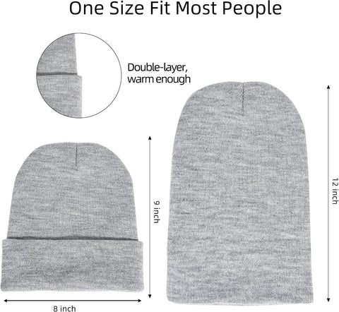 Gelante Unisex Beanie Cap Knitted Warm Solid Color and Multi-Color Multi-Packs