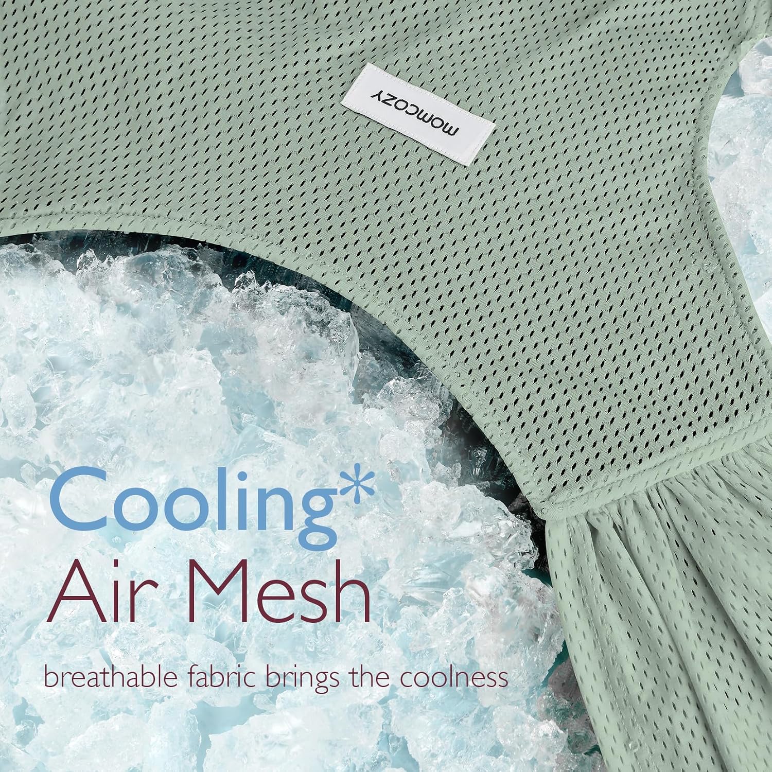 Momcozy Adjustable Buckle Baby Wrap Carrier, Air-Mesh Cooling for 8-35 lbs