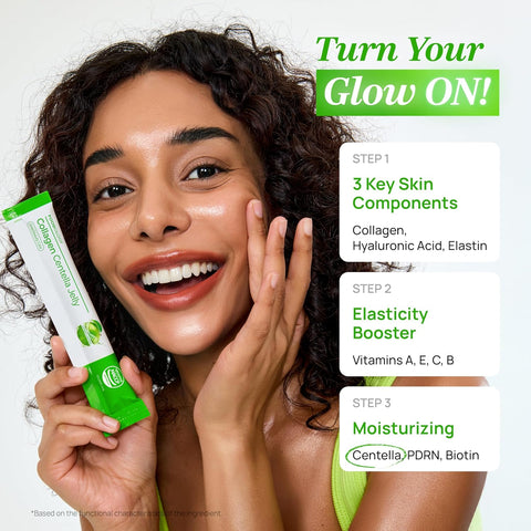 FOODOLOGY Coleology Centella Jelly Collagen Peptide, Gree Apple, 10 Sticks