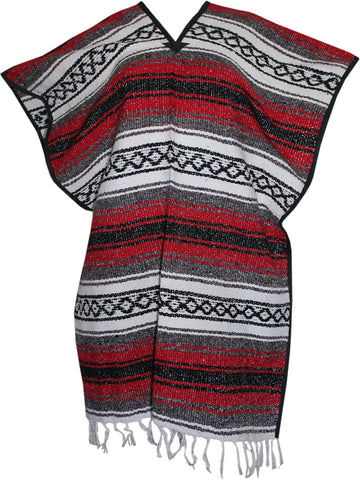 Del Mex Classic Mexican Blanket Poncho