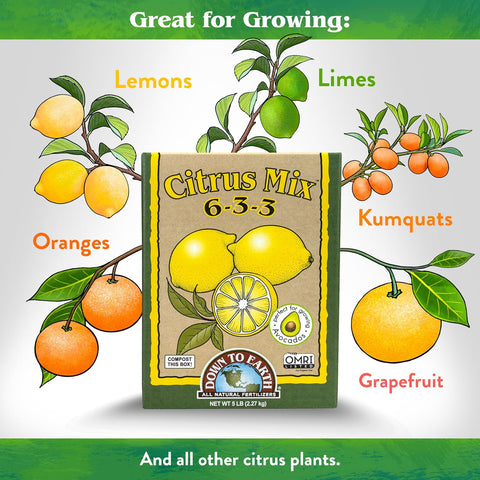 Down To Earth All Natural Fertilizers Organic Citrus Mix - 6-3-3, 5 lb