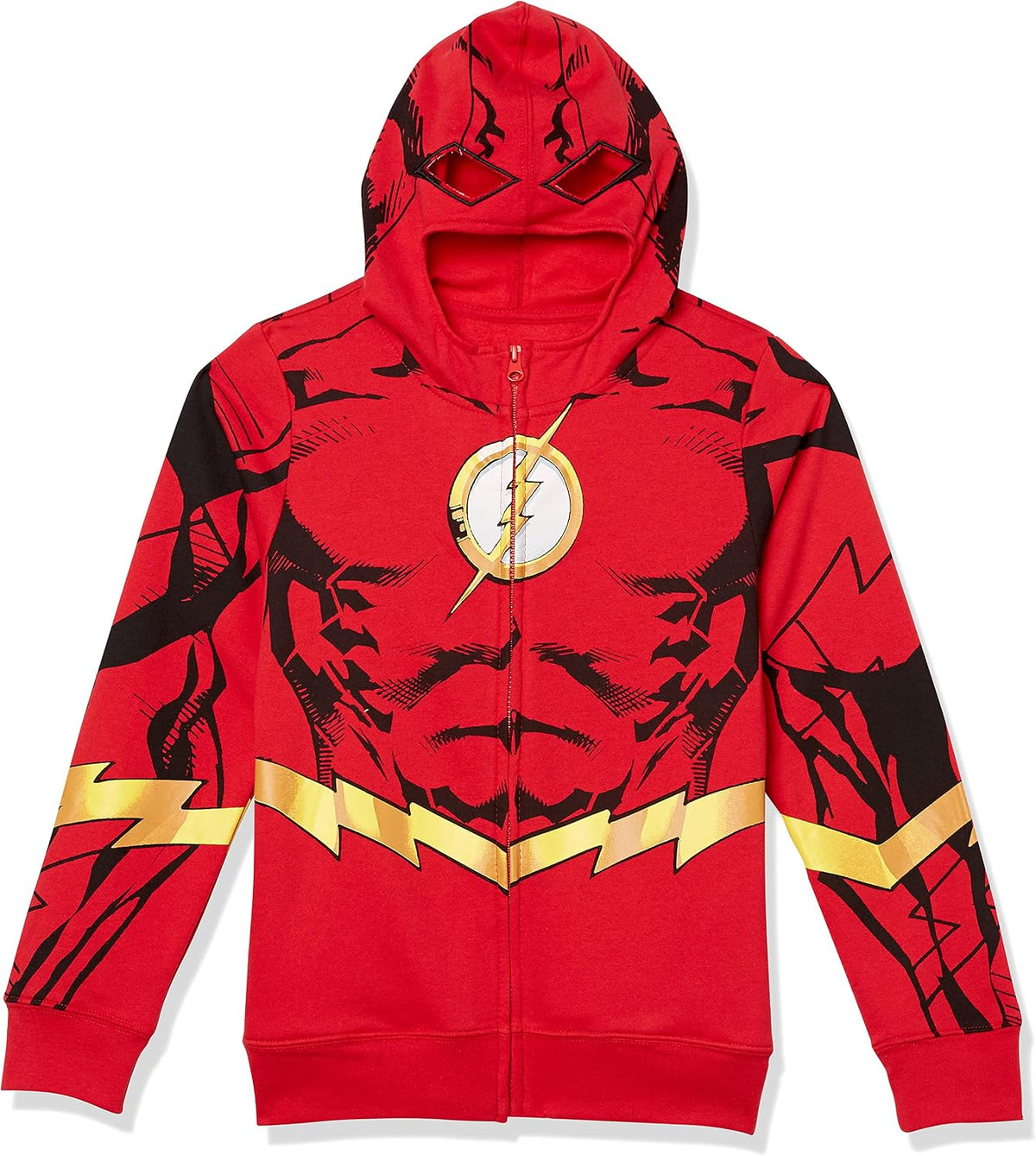 DC Comics boys The Flash Cosplay Zip-up Hoodie With Cape - DC - Boys 4-20