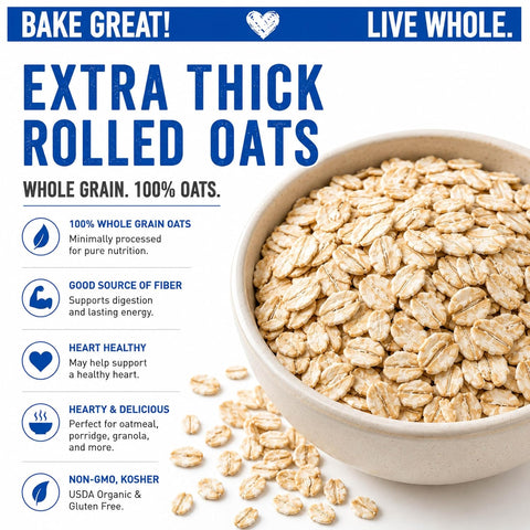 Great River Milling Organic Extra Thick Rolled Oats, 25 lb