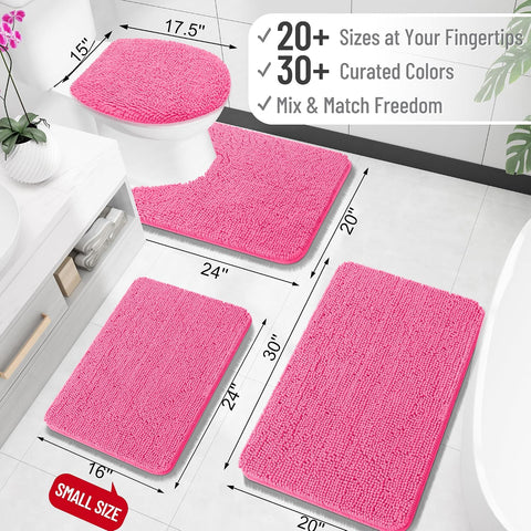OLANLY Bathroom Rugs 32x20, Extra Soft Absorbent Chenille Bath Rugs