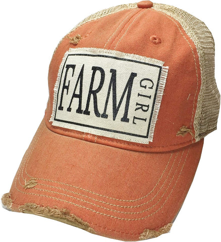 Vintage Life Funny Hats for Women and Girls, Distressed Trucker Baseball Cap with Sayings
