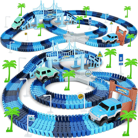 Track Car Toys, 269 PCS Create A Frozen World Race Road Racing Tracks Toy