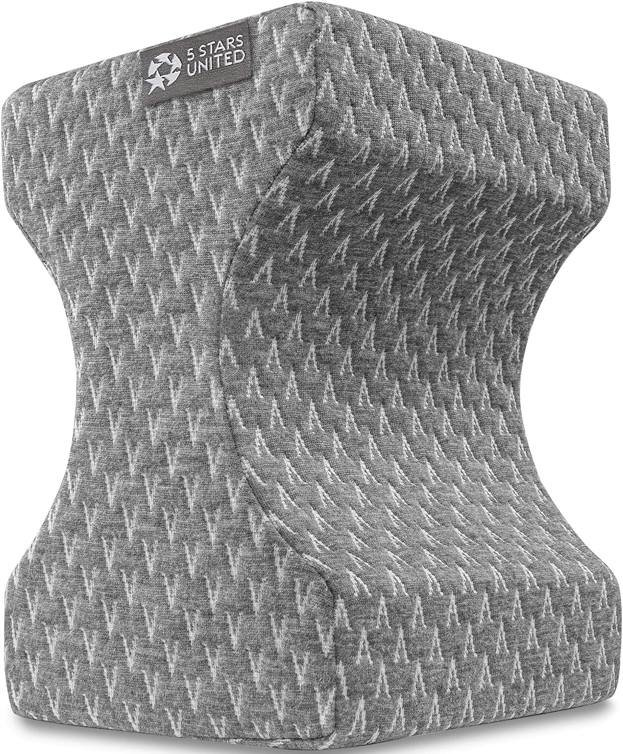 5 STARS UNITED Knee Pillow for Side Sleepers - Hip Pain Relief, Memory Foam Leg Cushion for Side Sleeping - Between Legs Pillow for Sciatica & Lower Back Pain, Gray