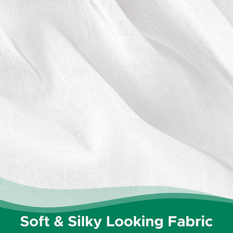 Wrap Around Bed Skirt King Size 15 Inch Drop-Elastic Dust Ruffle White