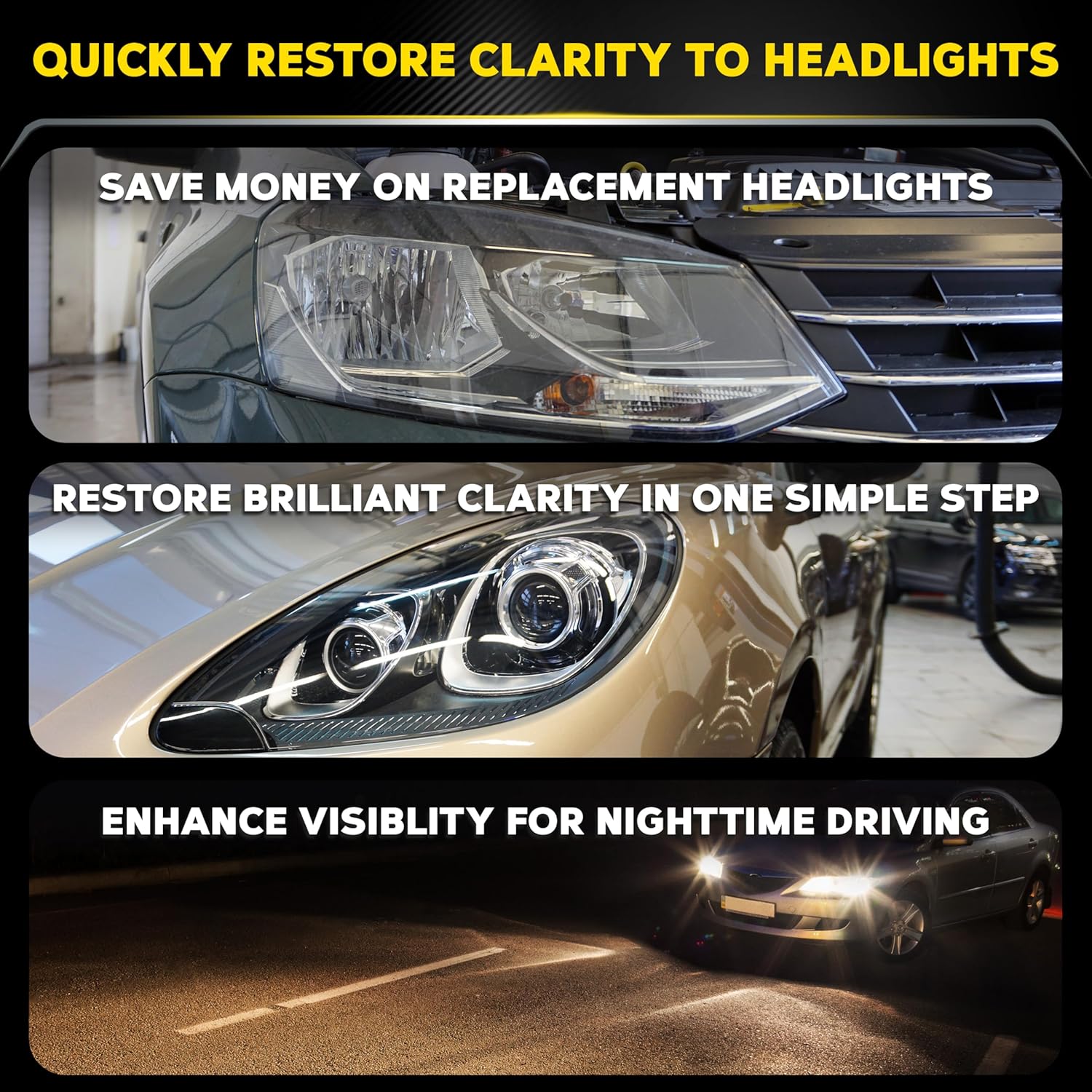 Meguiar's PlastX Clear Plastic Polish Headlight Restoration Polish, 10 Oz