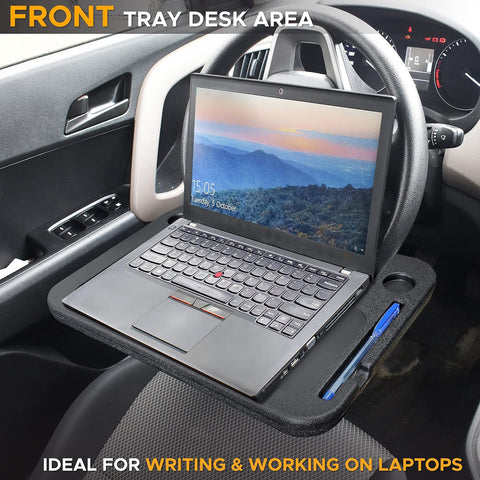 EcoNour 2 in 1 Car Steering Wheel Tray | Car Tray for Laptop