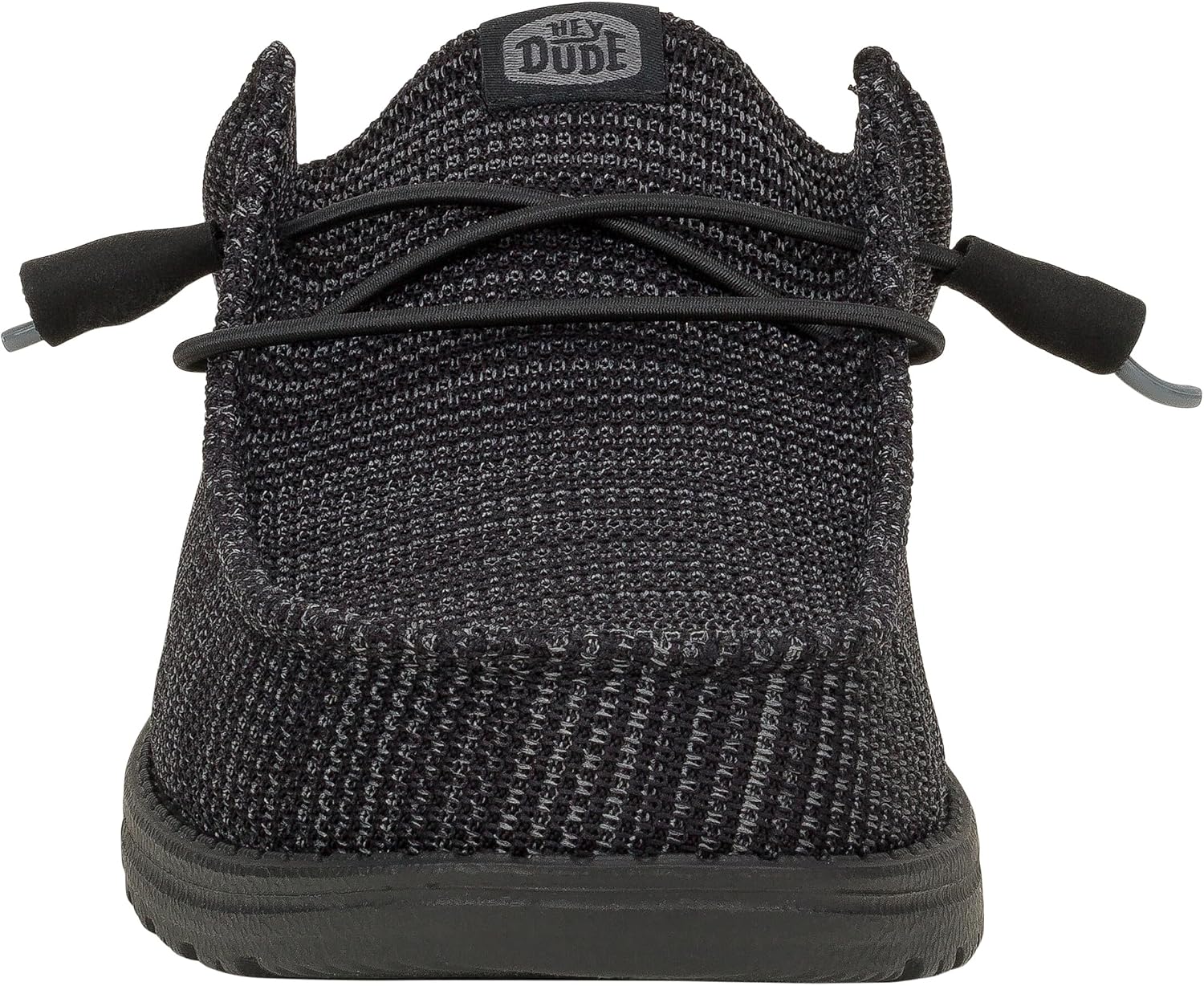 HEYDUDE Men's Wally Slip Stretch Canvas Mule, Black, Size 14
