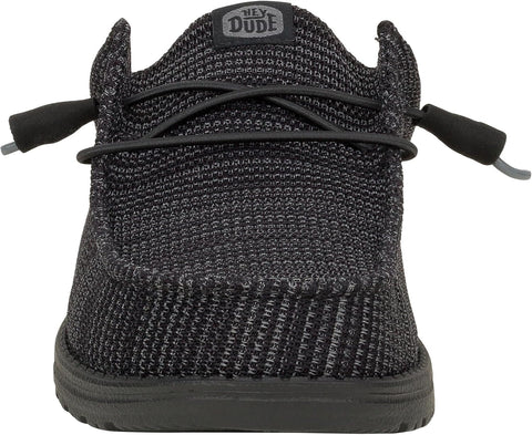 HEYDUDE Men's Wally Slip Stretch Canvas Mule, Black, Size 14