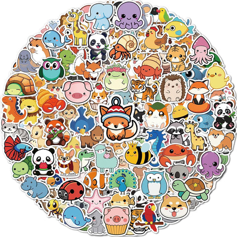 200 Pcs Animal Stickers for Kids, Cute Water Bottle Stickers, Party Favors