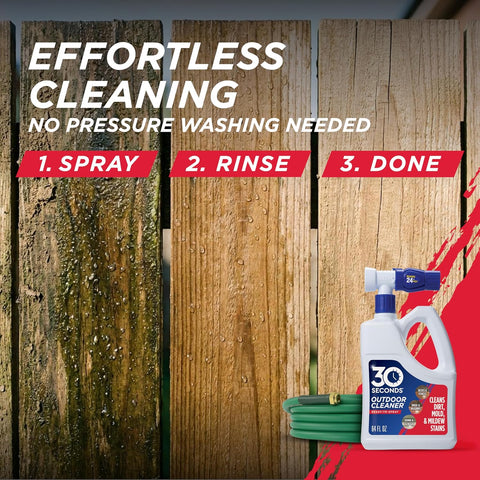 30 SECONDS Outdoor Cleaner, Hose End Sprayer, 2 Pack