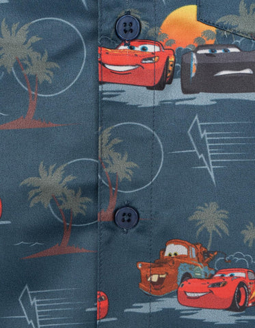 Disney Boys' Short Sleeve Button-Down Shirt for Baby & Kids