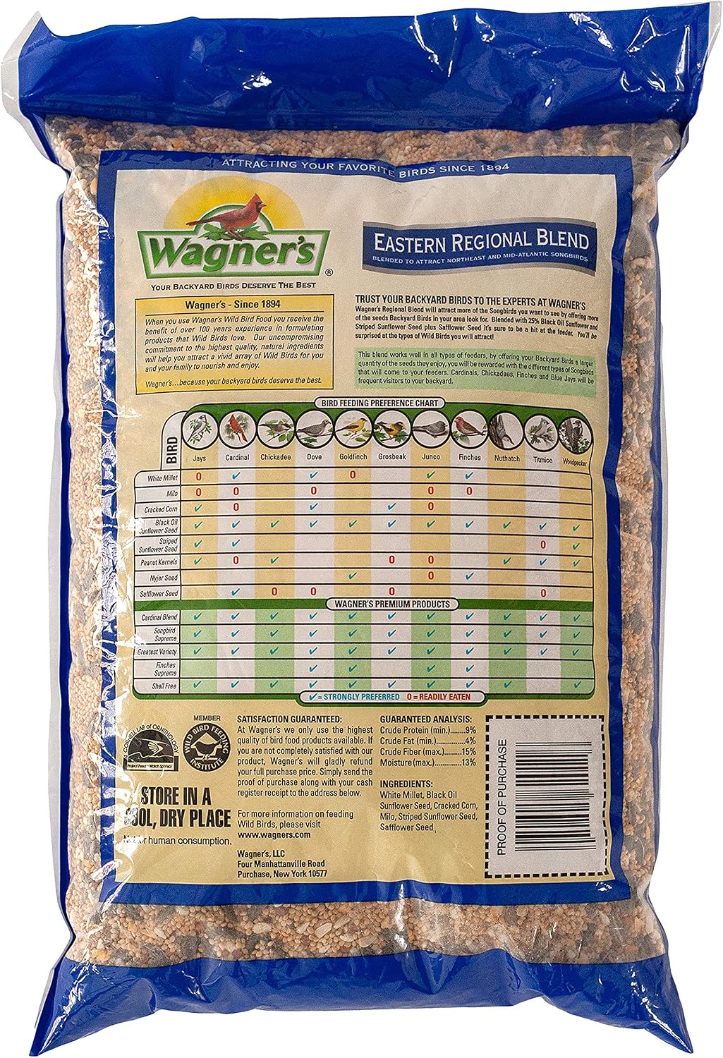 Wagner's 62011 Eastern Regional Blend Wild Bird Food, 8-Pound Bag