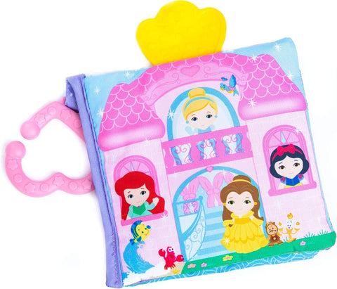 KIDS PREFERRED Disney Baby - Disney Princess Soft Book with Teether Toy & Crinke Pages - Picture Book for Newborns