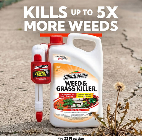 Spectracide Weed & Grass Killer with AccuShot Power Sprayer, 1.33 Gal