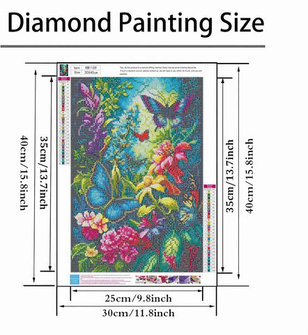 Diamond Art Kits for Adult,Midnight Garden Diamond Painting,11.8X15.8inch