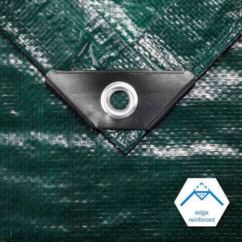 CARTMAN 8x10Ft Multipurpose Waterproof Poly Tarp Cover 8 Mil, Green
