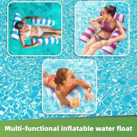 3 Pack 300 LB Pool Floats,Inflatable Pool Float Chair for Adults Swim Floating Party Vacation Fun and Rest