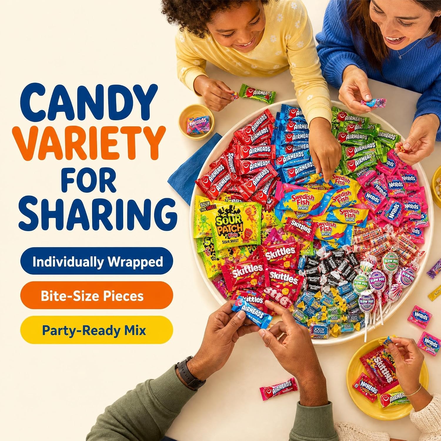 Bulk Candy Variety Pack - 5 lb - Bulk Individually Wrapped Candy- Candies - Trick Or Treat Candies - Pinata Filler Stuffers - Pinata Stuffers - Party Favors - July 4th