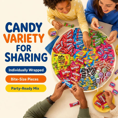 Bulk Candy Variety Pack - 20 lb - Bulk Individually Wrapped Candy- Candies - Trick Or Treat Candies - Piñata Filler Stuffers - Pinata CandyStuffers - Party Favors - July 4th
