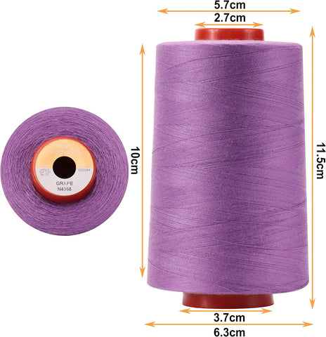 New brothread 4 Large Cones All Purpose Polyester Thread -Grape