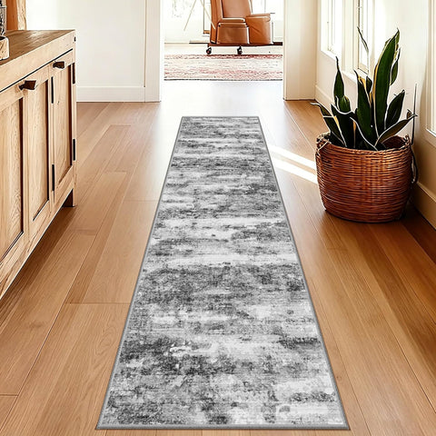 Kitchen Runner Rug 2.5x8 Runners for Hallways，Abstract Washable Runner Rugs Non-Slip Backing Rug Runner, Stain Resistant 8ft Runner Rug,Soft Floor Carpet Rugs for Bedroom，Laundry Room