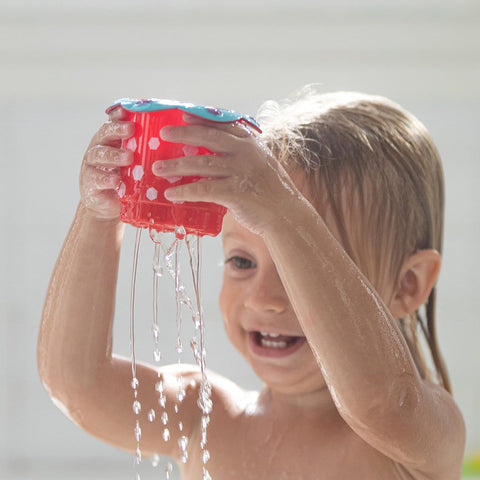 Nuby 5 Count Splish Splash Stacking Cups Baby Bath Toy