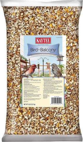 Kaytee Bird & Balcony Wild Bird Food No Mess Seed Blend for City Dwelling Birds Like Finches, Sparrows, Mourning Doves and More, 5 lb
