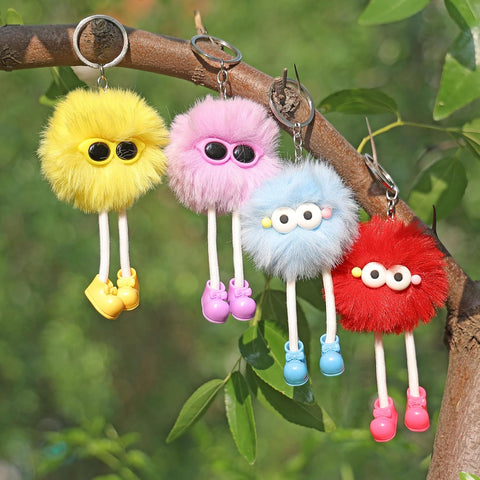 OMyFav 24 PCs Party Favors Keychains - Plush Backpack Keychain Bulk Kids Keychain Cute for Birthday Party Favors for Kids 8-12 Back to School Gifts for Students Classroom Prizes Elementary
