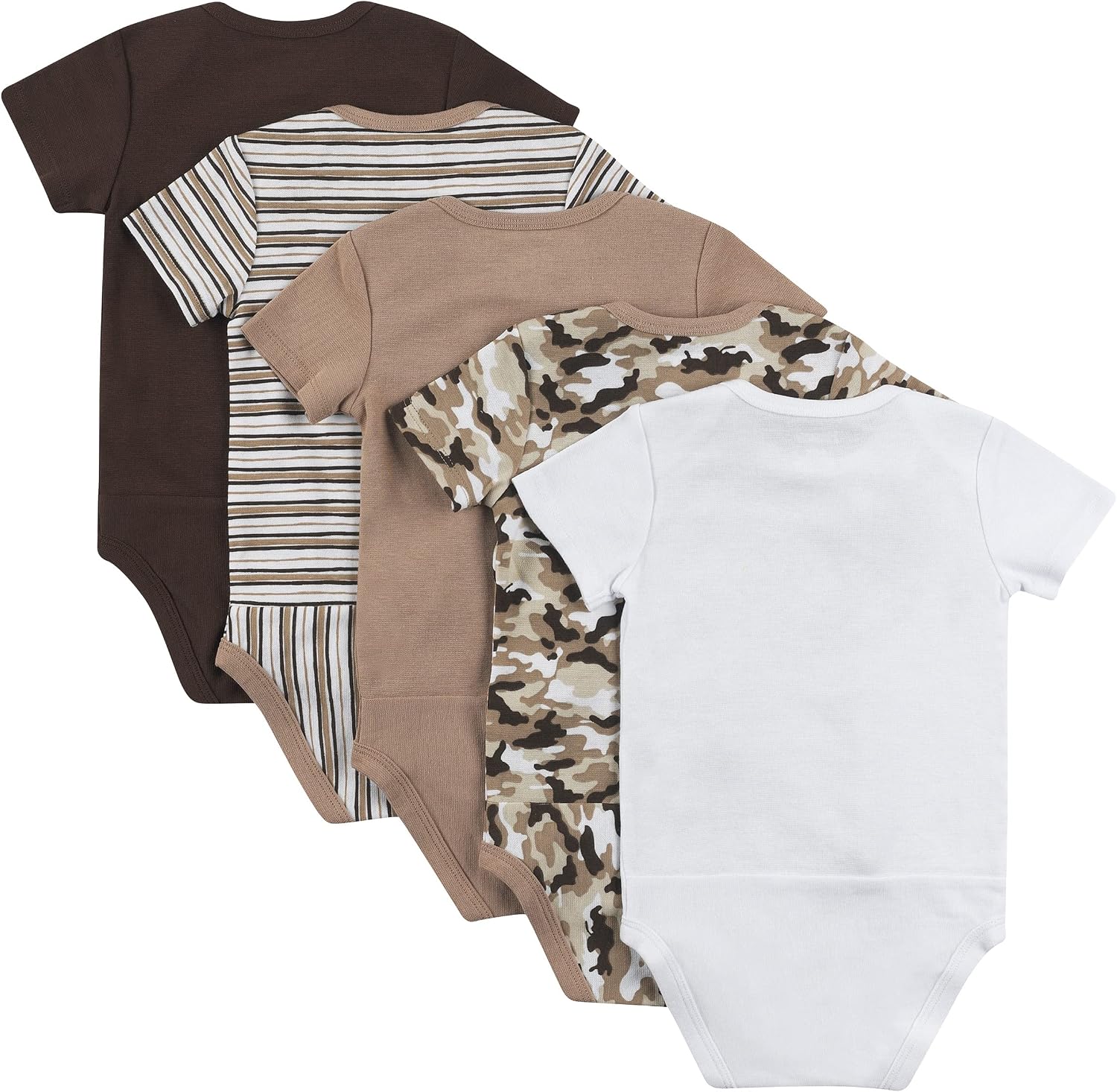 Hanes Baby Bodysuits, Ultimate Flexy Short Sleeve for Boys & Girls, 5-Pack