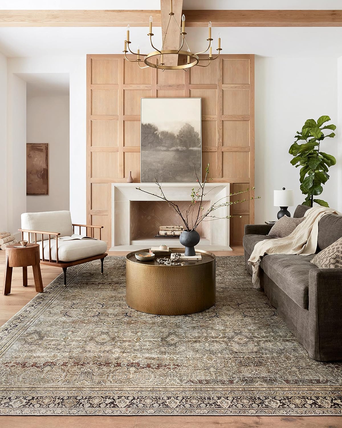Loloi Layla Olive/Charcoal 5'-0" x 7'-6" Area Rug