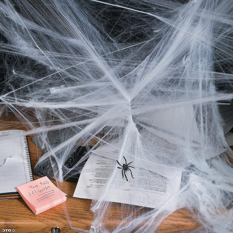 1200 Sqft Halloween Spider Web Decorations, with 50 Glow and 50 Black Fake Spiders, Halloween Decorations Outdoor Large Stretch Spider Web Cobwebs Indoor (1200 sqft Web+100 Spider)