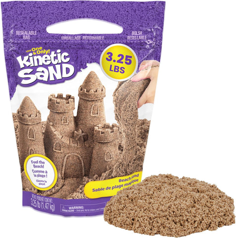 Kinetic Sand 3.25lb Beach Sand Amazon Exclusive, Sensory Toys, Ages 3+