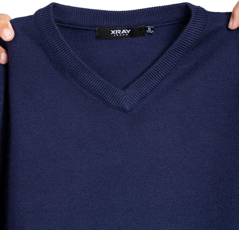 X RAY Boys School Uniform Sweater V-Neck (XS - XXL), Big Boys' & Little Kids Youth Long Sleeve V Neck Pullover Sweater