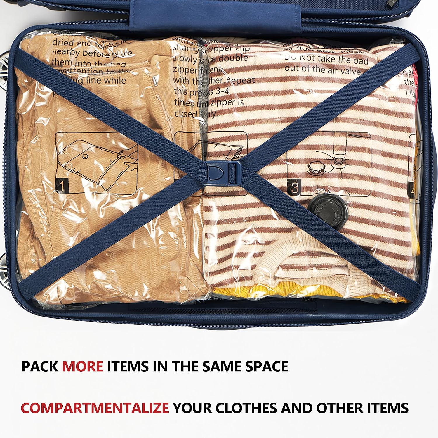 Vacuum Storage Bags for Travel & Home with Electric Pump, 36 Combo