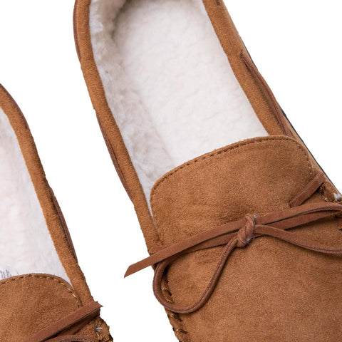 FOCO Mens NFL Team Logo Moccasin Slippers