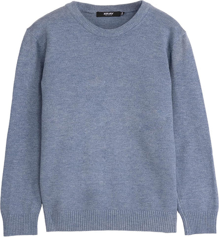 X RAY Boys Crewneck Sweater (XS - XXL), School Uniform Big Boys' & Little Kids Youth Crew Neck Long Sleeve Pullover