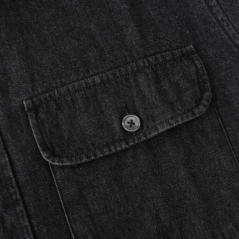 Dubinik® 8.8 oz Denim Shirt Men Mens Cowboy Shirts Button Down Long Sleeve