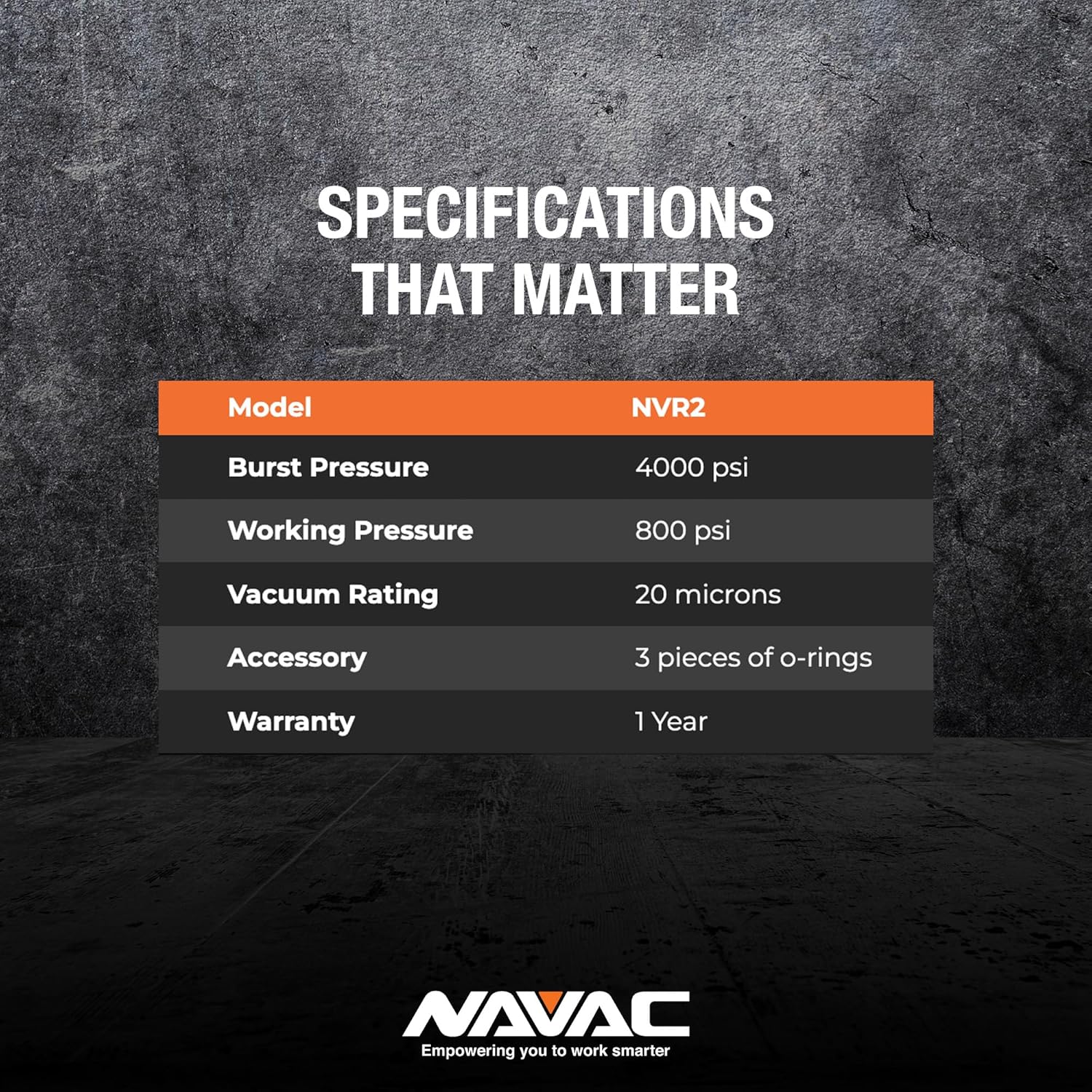 NAVAC NVR2 Valve Core Removal Tool - 1/4 & 5/16 in, 20 Micron Rated