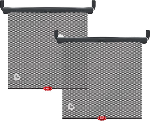 Munchkin Brica Sun Safety Car Window Shade with Heat Alert, Helps Block UVA/UVB Rays, 2 Pack, Black