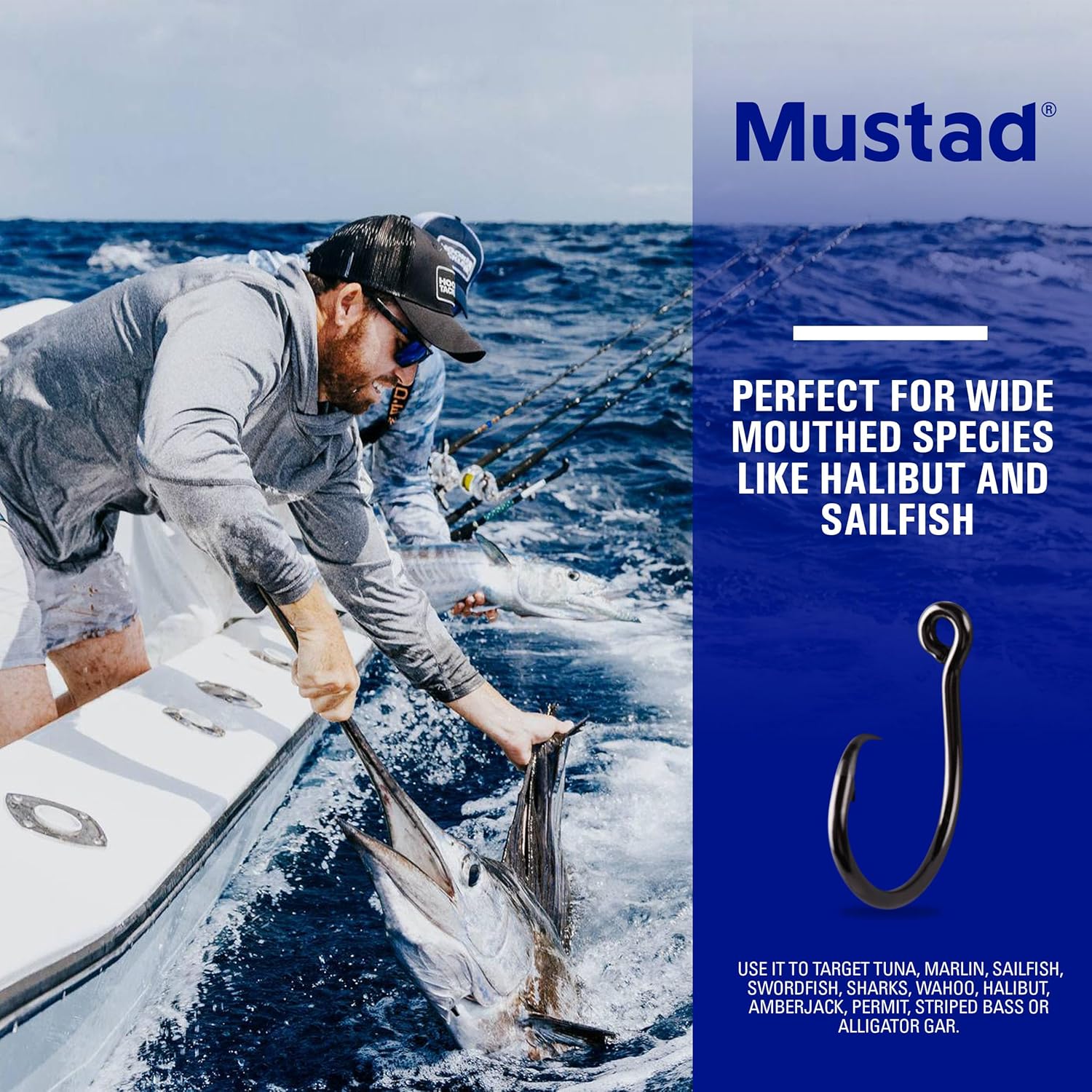 Mustad Demon Perfect Inline Circle Hook 39954NP - 1X Fine Fishing Hooks, Up Eye, Ideal for Saltwater and Freshwater Species, Original Patented Circle Hook Design, Inline Hooks