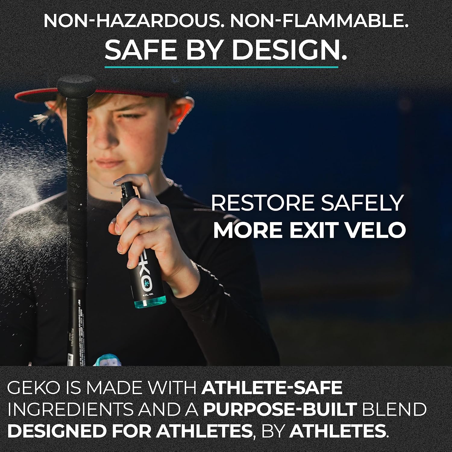 Geko 2-in-1 Grip Restore & Cleaner – #1 Golf, Basketball, Football, Volleyball, and Baseball Grip Spray – Restores Grip, Shoe & Glove Traction, Removes Dirt & Oil, Restores Control & Consistency