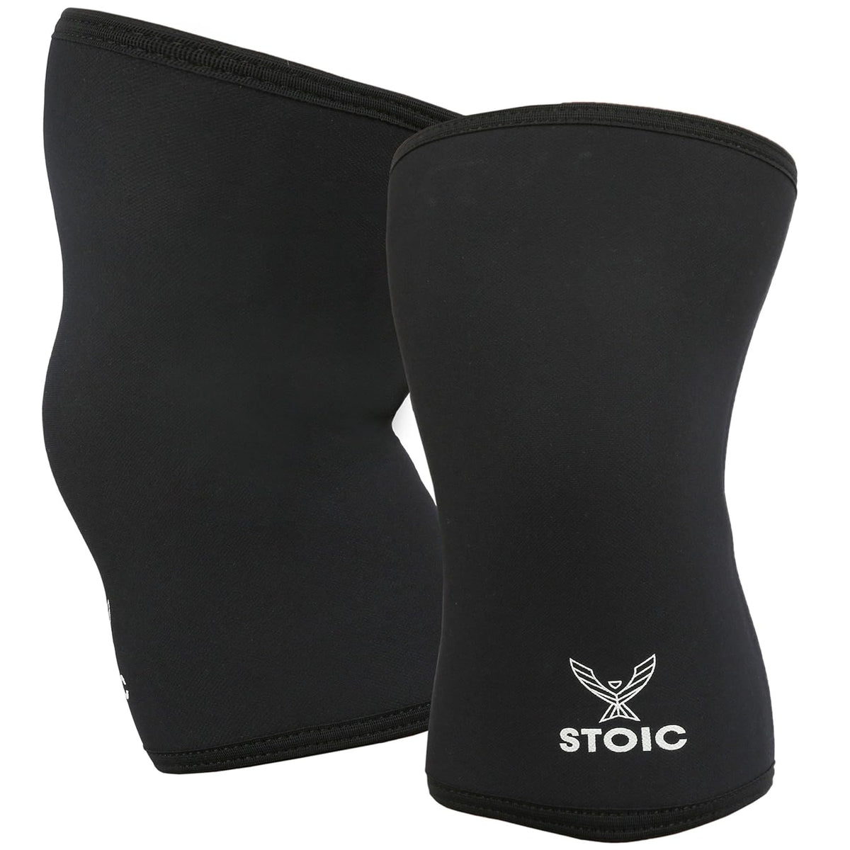 Stoic 7mm Neoprene Knee Sleeves for Men & Women - Black, Medium