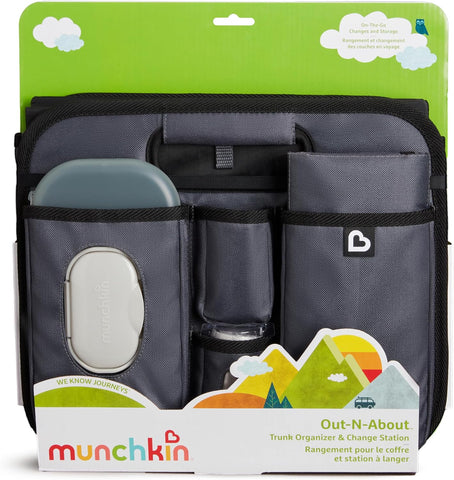 Munchkin Car Trunk Organizer Baby Diaper Caddy with Changing Pad